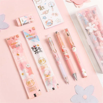 8 Pics Set Kawaii Pastel Pink Sakura Gel Pens SP16238 - Egirldoll