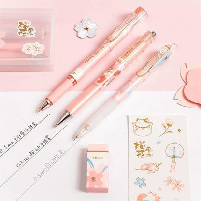 8 Pics Set Kawaii Pastel Pink Sakura Gel Pens SP16238 - Egirldoll