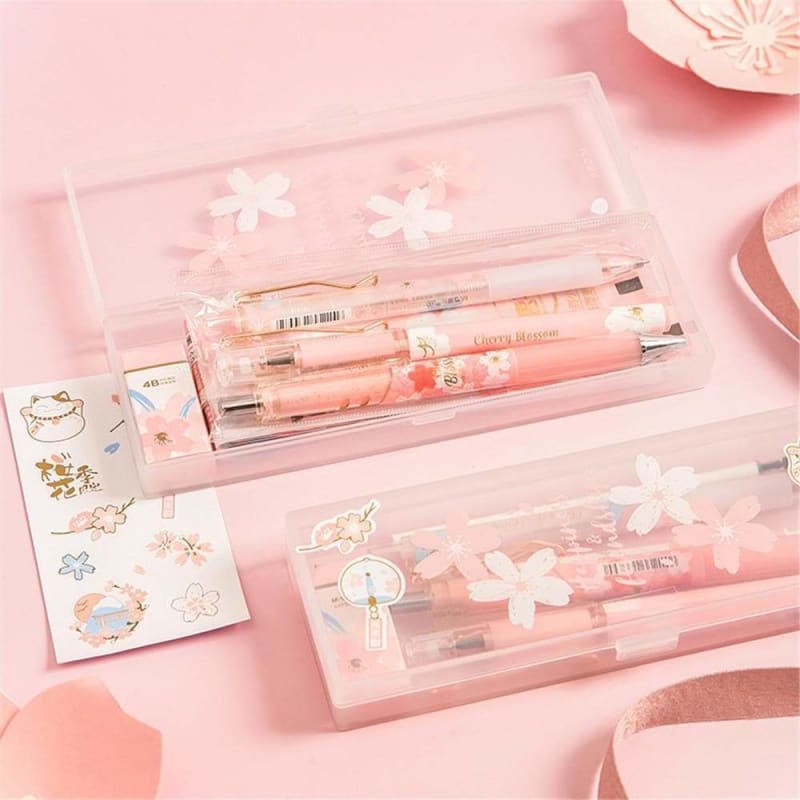 8 Pics Set Kawaii Pastel Pink Sakura Gel Pens SP16238 - Egirldoll