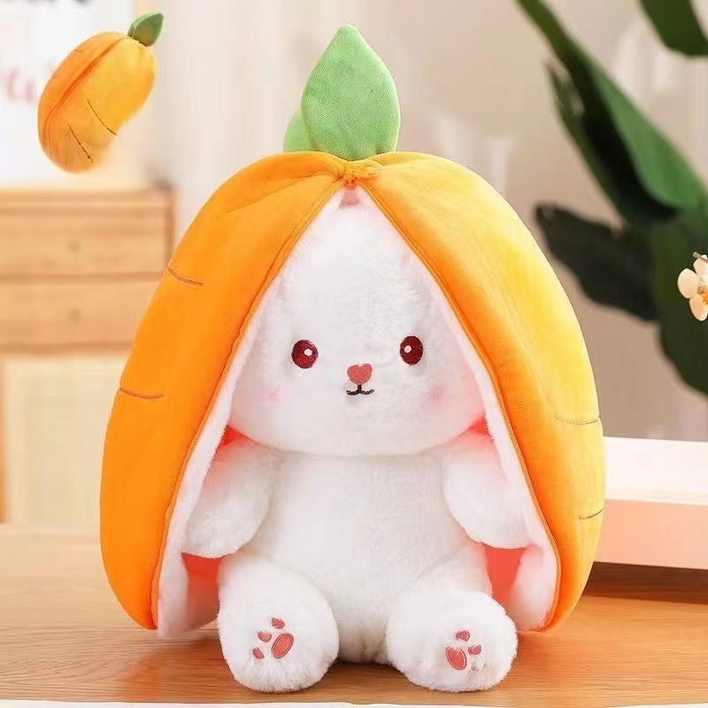 Cute Cartoon Stuffed Bunny Doll - Carrot Rabbit / small