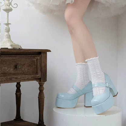 Kawaii Aesthetic Y2K Cute Fairy Chucky Heels Barbie Inspired Shoes ON1417 MK Kawaii Store