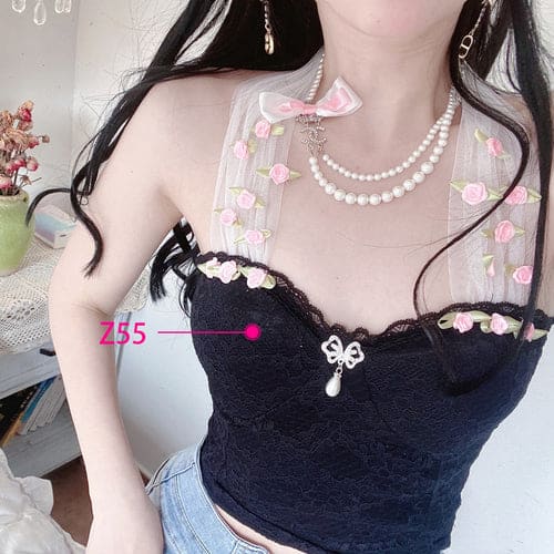 Adalia Kawaii Spring Summer Pastel Pink Tops ON481 - Z55 /