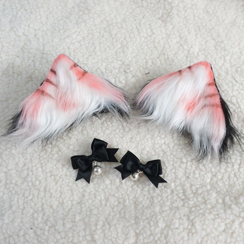 Anabelle Taiga Pink Gray Cat Ears ON289 - Egirldoll