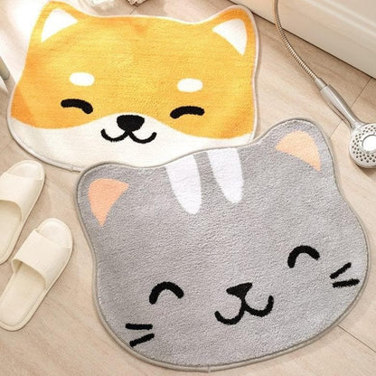 Bathroom Door Entrance Cartoon Cat Rug Non-Slip Mat SP15721 - Egirldoll