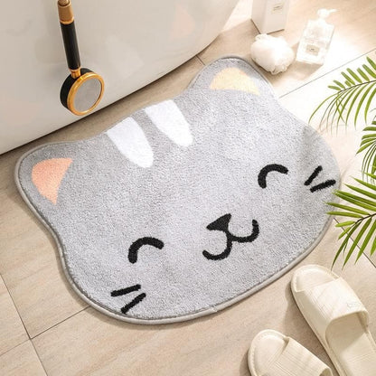 Bathroom Door Entrance Cartoon Cat Rug Non-Slip Mat SP15721 - Egirldoll