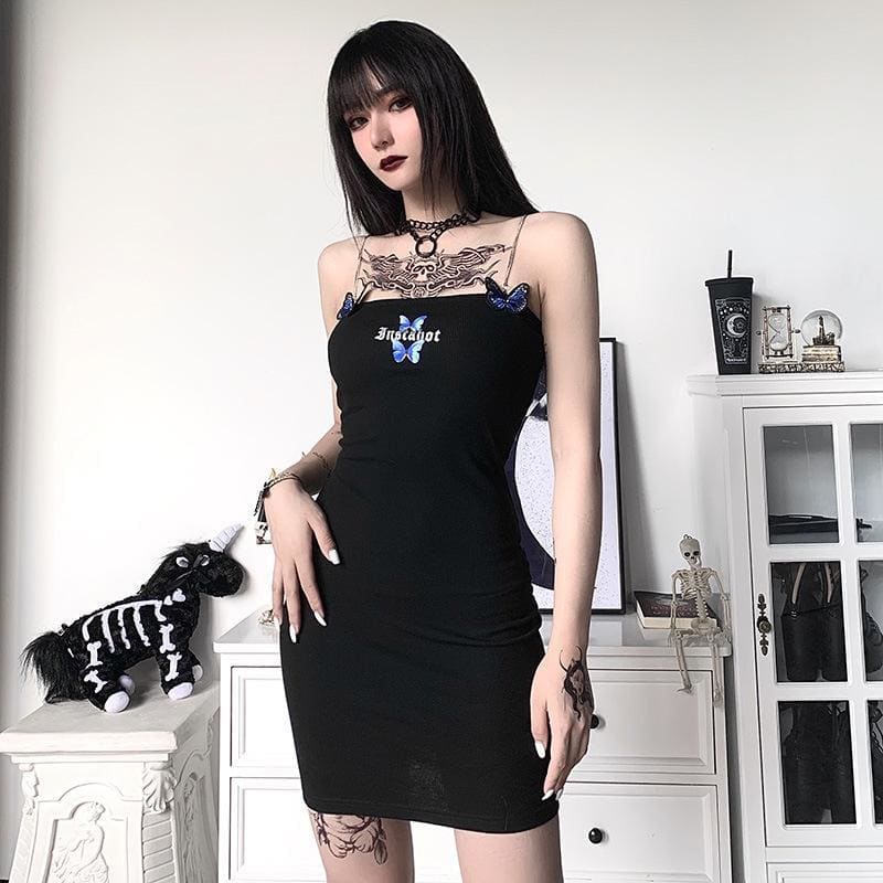 Black Dress "Instahot" Cute Suspender Dress EE0861 - Egirldoll