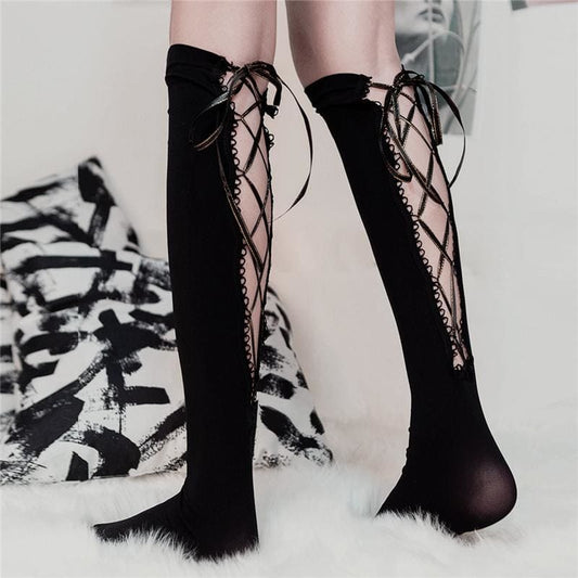 Black Gothic Laced Socks EG13441 - Egirldoll