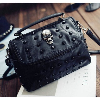 Black Gothic Skull Leather Purse EE0842 - Egirldoll