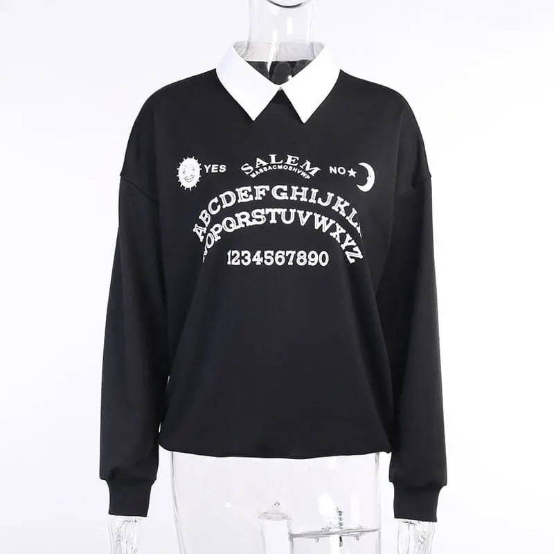 Black Grunge Oversized Hoodies Streetwear EG103 - Egirldoll