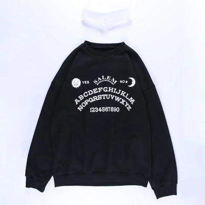 Black Grunge Oversized Hoodies Streetwear EG103 - Egirldoll