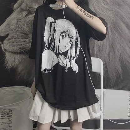 Black Japanese Anime Harajuku Fashion T shirt EG16967 - Egirldoll