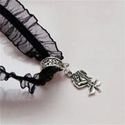 Black Lace Rose Chocker EE0874 - Egirldoll