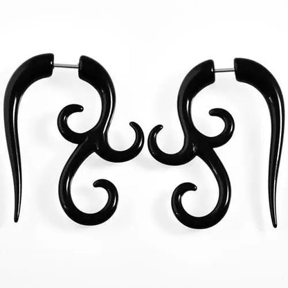 Black Tribal Earrings 1 Pair EG059 - Egirldoll