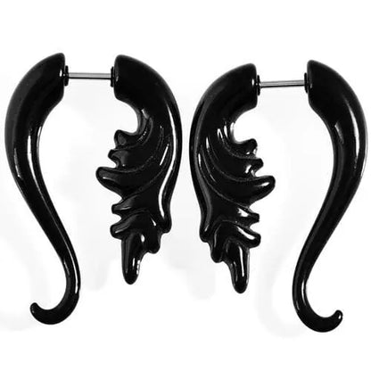 Black Tribal Earrings 1 Pair EG059 - Egirldoll