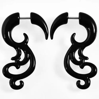 Black Tribal Earrings 1 Pair EG059 - Egirldoll