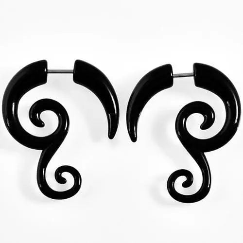 Black Tribal Earrings 1 Pair EG059 - Egirldoll
