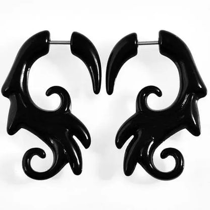 Black Tribal Earrings 1 Pair EG059 - Egirldoll