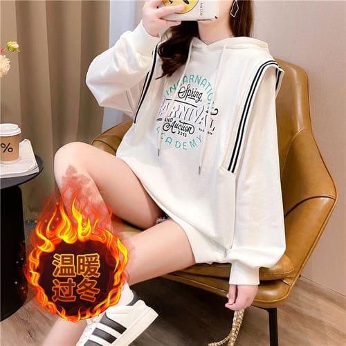 Black White Anime Girl Print Zipper Sweatshirt EG570 - Egirldoll