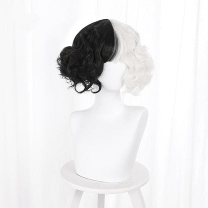 Black White Cruella de Vil Style Fashion eGirl Wig SP16262 - Egirldoll