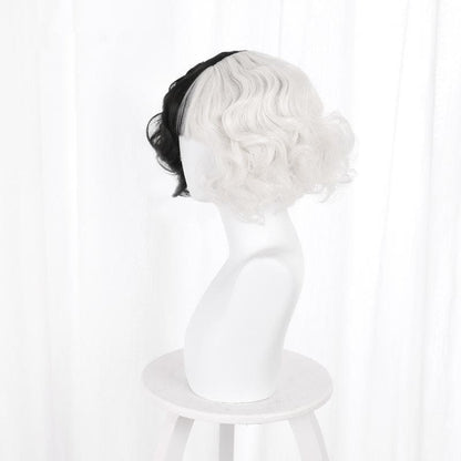 Black White Cruella de Vil Style Fashion eGirl Wig SP16262 - Egirldoll