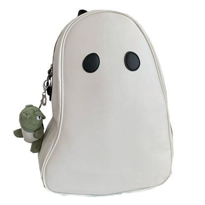 Black White No Face Cute Ghost Backpack ON92 - Egirldoll