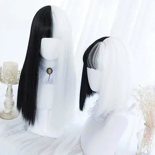 Black White Split Wig EG14966 - Egirldoll