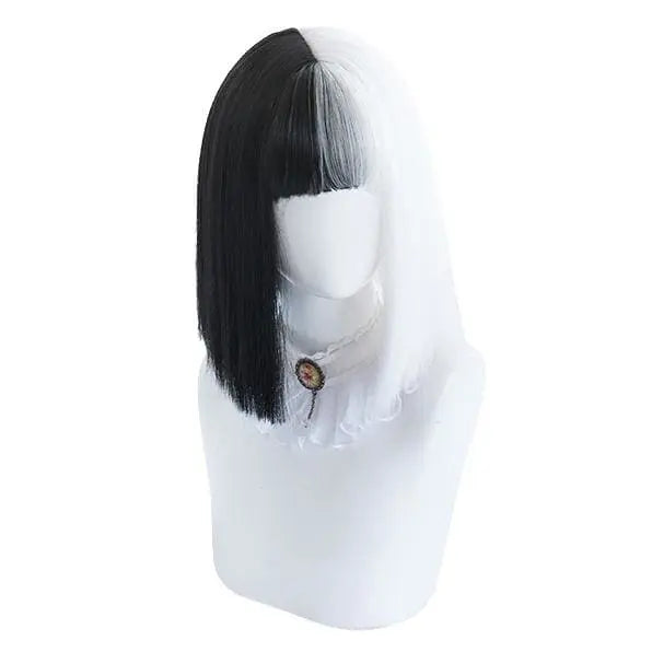 Black White Split Wig EG14966 - Egirldoll