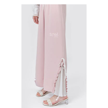 Blue Pink Cute Pastel Spring Lace Pants ON632 - pants