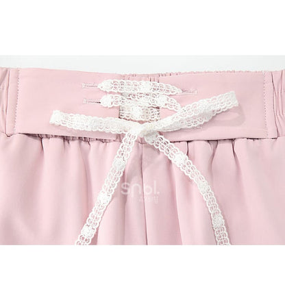 Blue Pink Cute Pastel Spring Lace Pants ON632 - pants