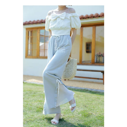 Blue Pink Cute Pastel Spring Lace Pants ON632 - pants