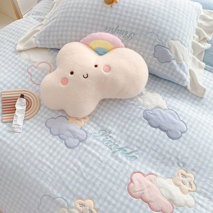 Blue Pink Soft Cloud Bedding Set ON151 - Egirldoll