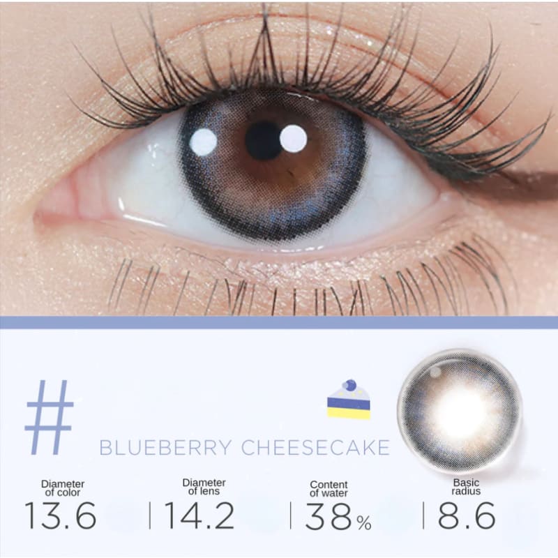 Blueberry Cheesecake Contact Lenses Half Year One Pair ME47 - Egirldoll