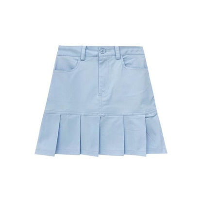 Blue/White/Black High Waist Pleated Cute Skirt SS1911 - Egirldoll