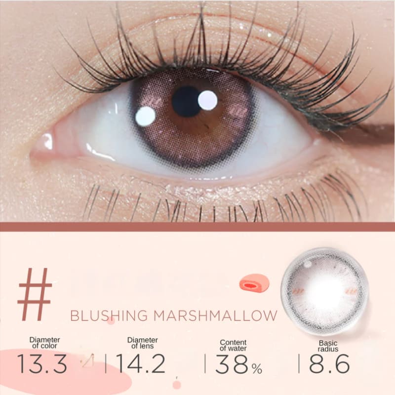 Blushing Marshmallow Contact Lenses Half Year One Pair ME49 - Egirldoll