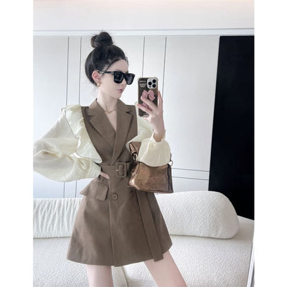 Brown/Black Blazer Dress ON132 - Egirldoll