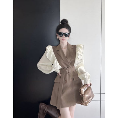 Brown/Black Blazer Dress ON132 - Egirldoll