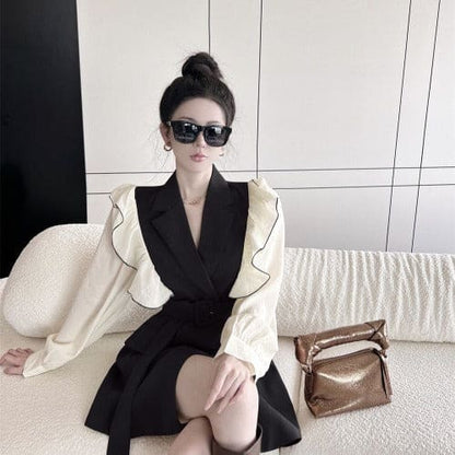 Brown/Black Blazer Dress ON132 - Egirldoll