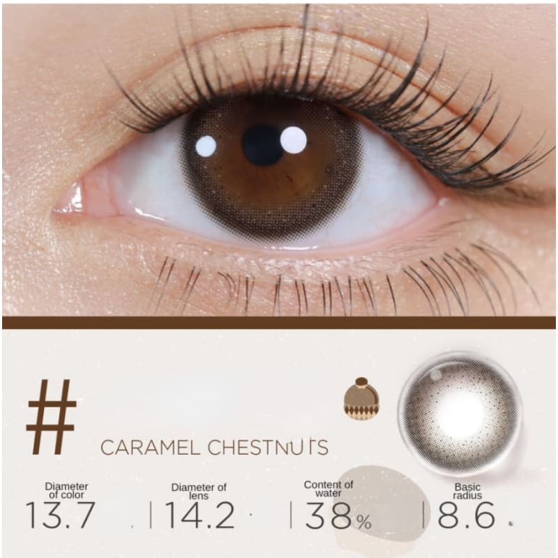 Caramel Chestnuts Contact Lenses Half Year One Pair ME44 - Egirldoll