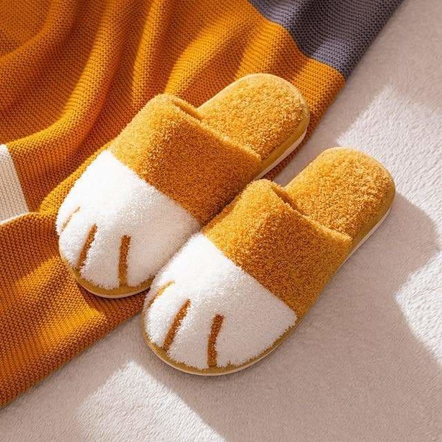 Cartoon Cute Cat Paw Plush Slippers SP15575 - Egirldoll