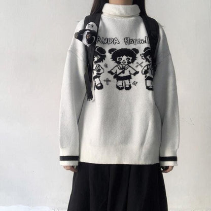 Cartoon Doll Harajuku Turtleneck EE0776 - Egirldoll