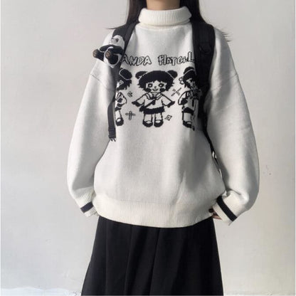 Cartoon Doll Harajuku Turtleneck EE0776 - Egirldoll