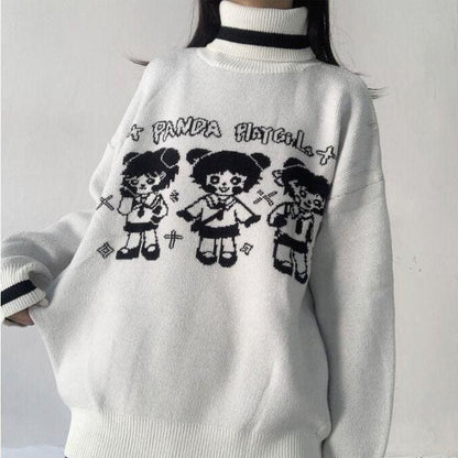 Cartoon Doll Harajuku Turtleneck EE0776 - Egirldoll