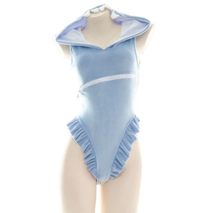 Cartoon Shark Hooded Lingerie Set ON24 - Egirldoll