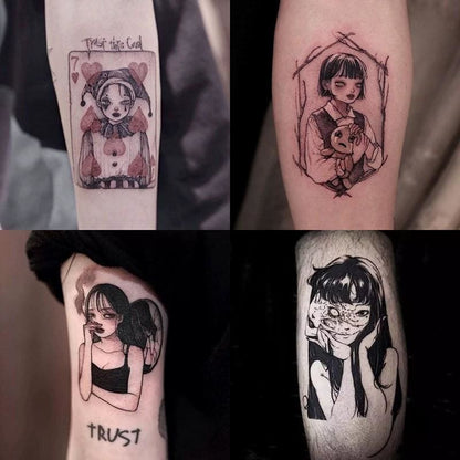 Cartoon Waterproof Long-lasting Dark Tattoo Sticker EG250 - Egirldoll