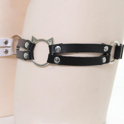 Cat Hollow Out Leather Thigh Harness EG168 - Egirldoll