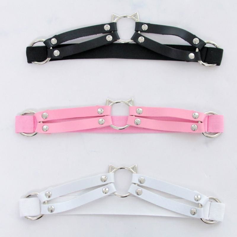 Cat Hollow Out Leather Thigh Harness EG168 - Egirldoll