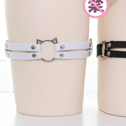 Cat Hollow Out Leather Thigh Harness EG168 - Egirldoll