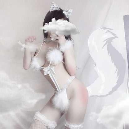 Cat Lingeries White Suit EG239 - Egirldoll