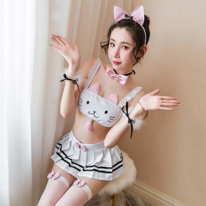 Cat Women Uniforms Tops & Skirt Set EG14830 - Egirldoll