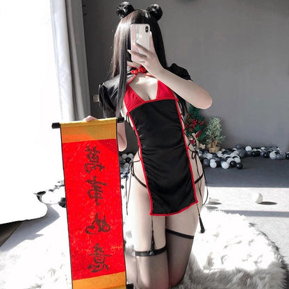 Chinese Style Retro High Slit Classic Improvement Cheongsam Underwear EG274 - Egirldoll